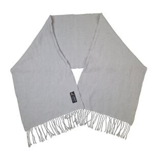 Lanart Collection 100% Baby Alpaca Scarf Shawl Wrap Beige Fringe Soft Peru